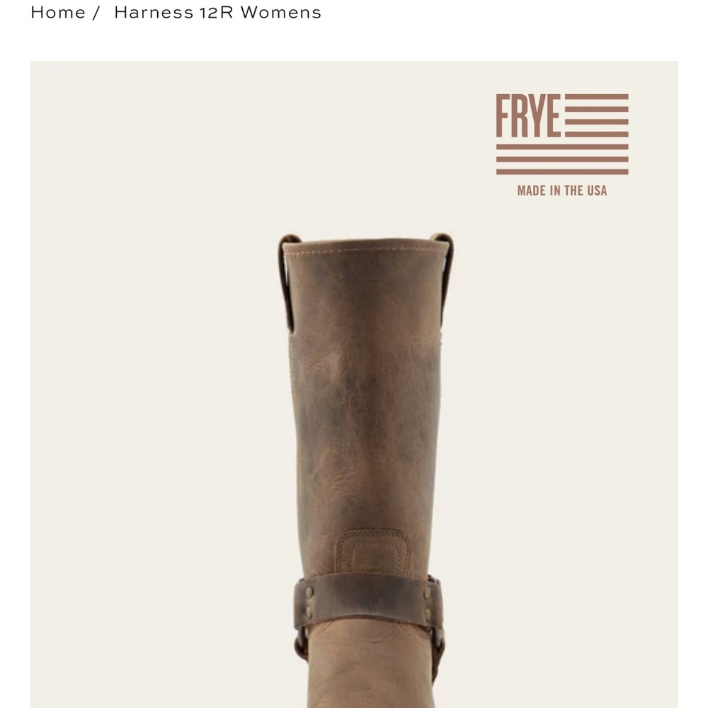 FRYE Harness 12R Women’s Leather Mid-Calf Boots Color: Smoke Size: 9 M - Picture 6 of 12